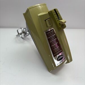 Vintage Sunbeam Mixmaster H-7 Hand Mixer 5 Speed Burst of Power w/Beaters TESTED